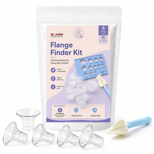 Flange Finder Kit — Silicone Flange Inserts (13–21mm) with Ruler & Brush