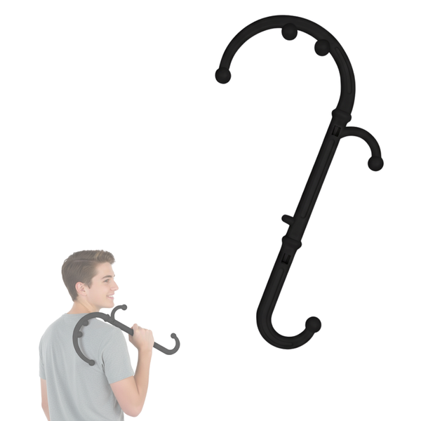 Self Hook Therapy Stick (Black) - Deep Tissue Trigger Point Massage Stick