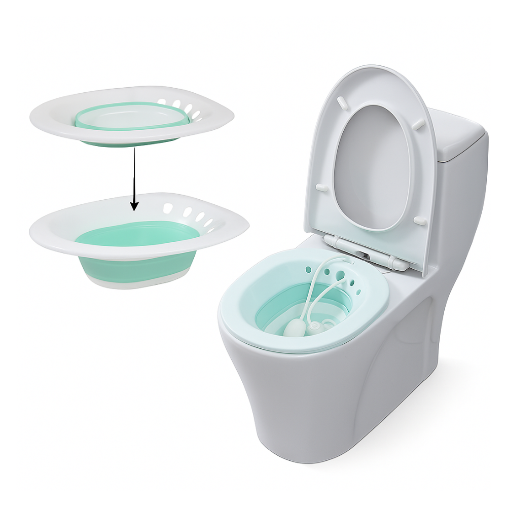 Foldable Sitz Bath Tub with Cleansing Pump