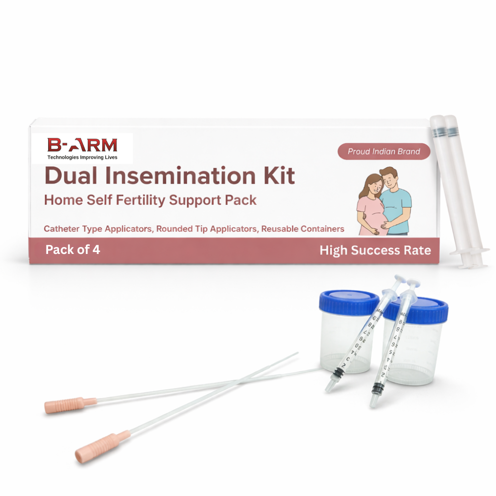 Dual Insemination Kit – Bulb Syringe & Tube Applicator for Natural Conception (Pack of 4)