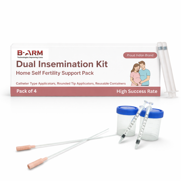 Dual Insemination Kit – Bulb Syringe & Tube Applicator for Natural Conception (Pack of 4)