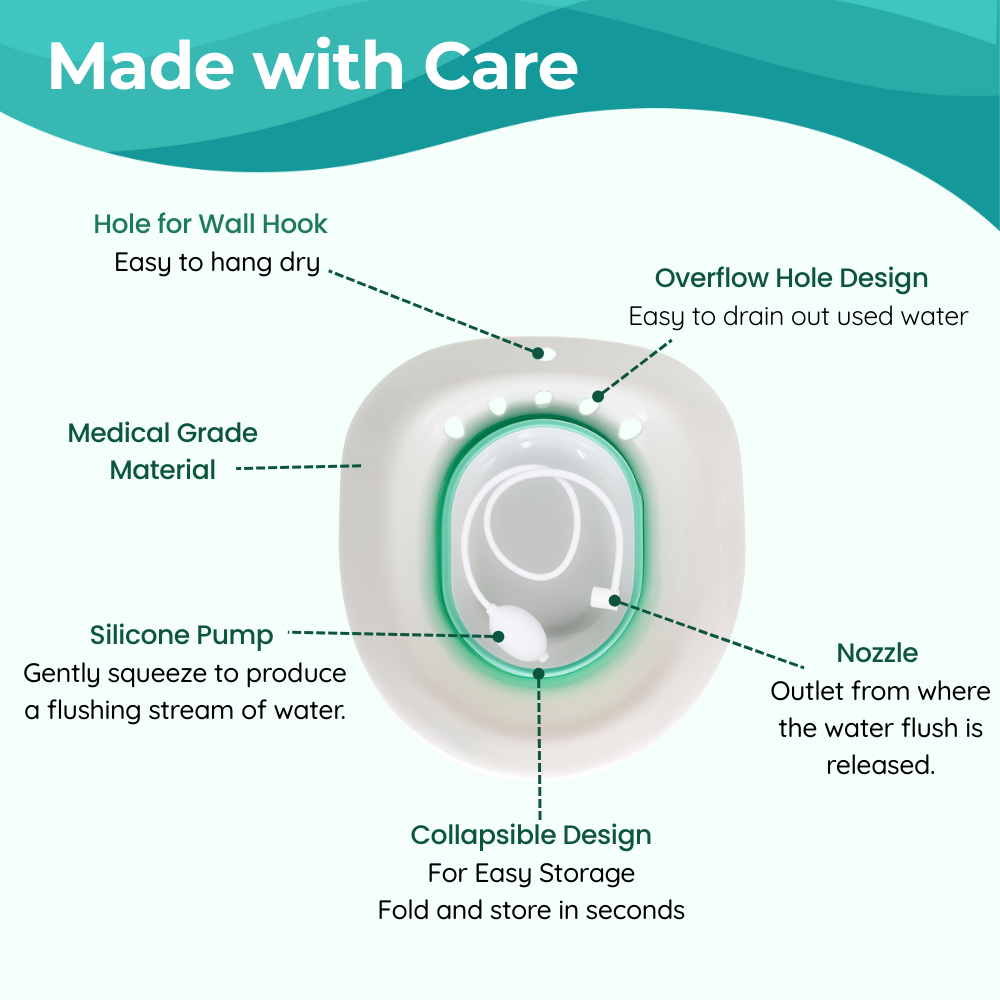 Foldable Sitz Bath Tub with Cleansing Pump