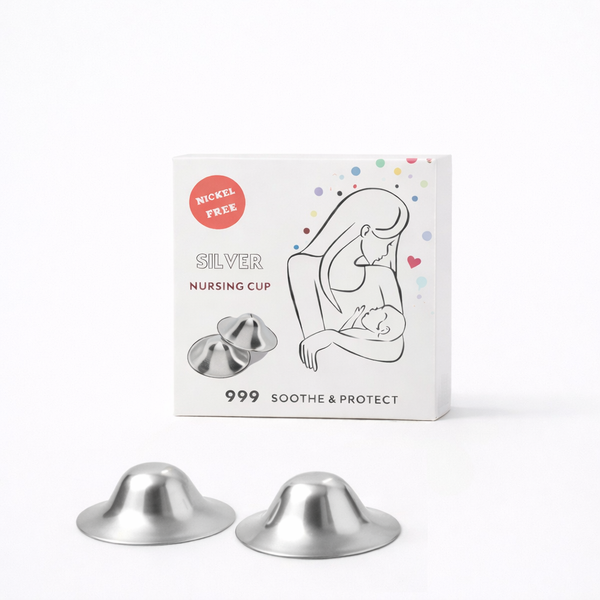 999 Silver Nursing Cups for Breastfeeding Mothers (Large)