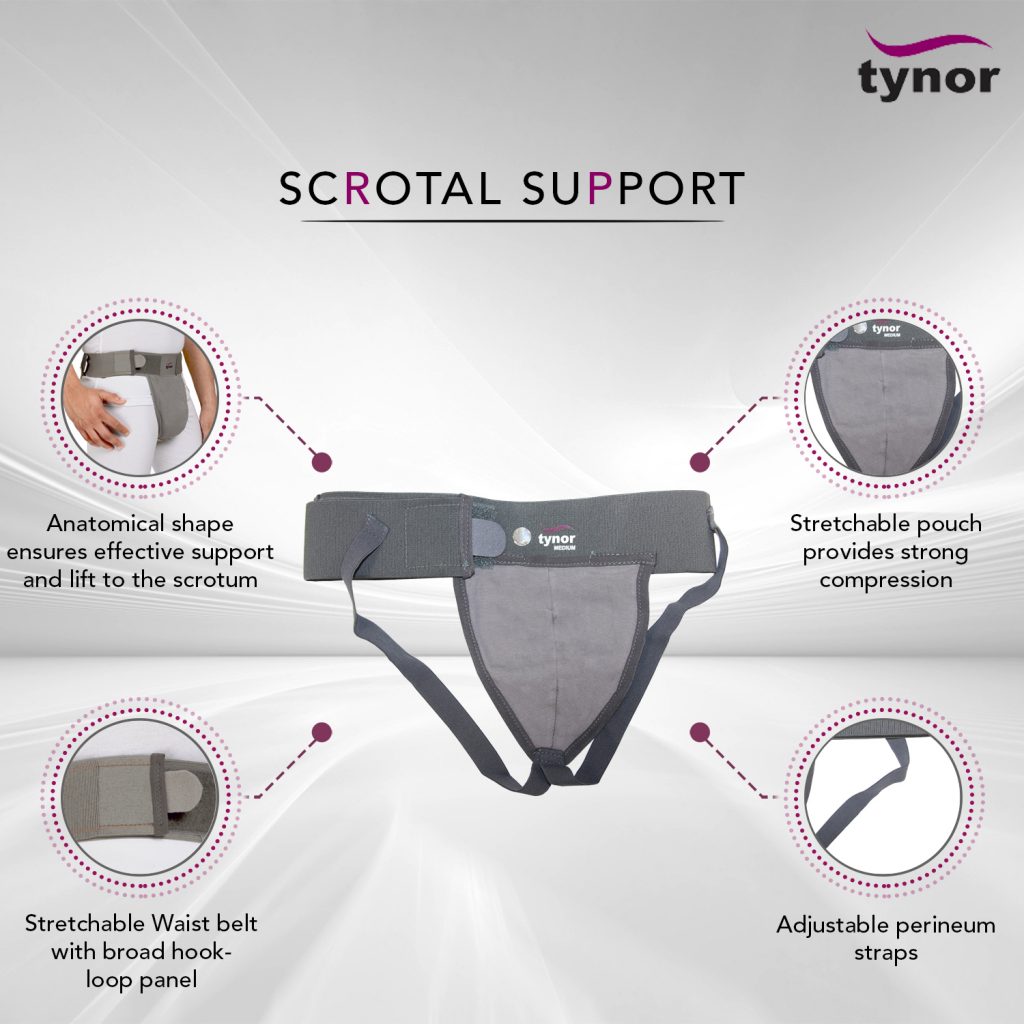 Tynor Scrotal Support (Size S, M, L, XL) BArm Medical