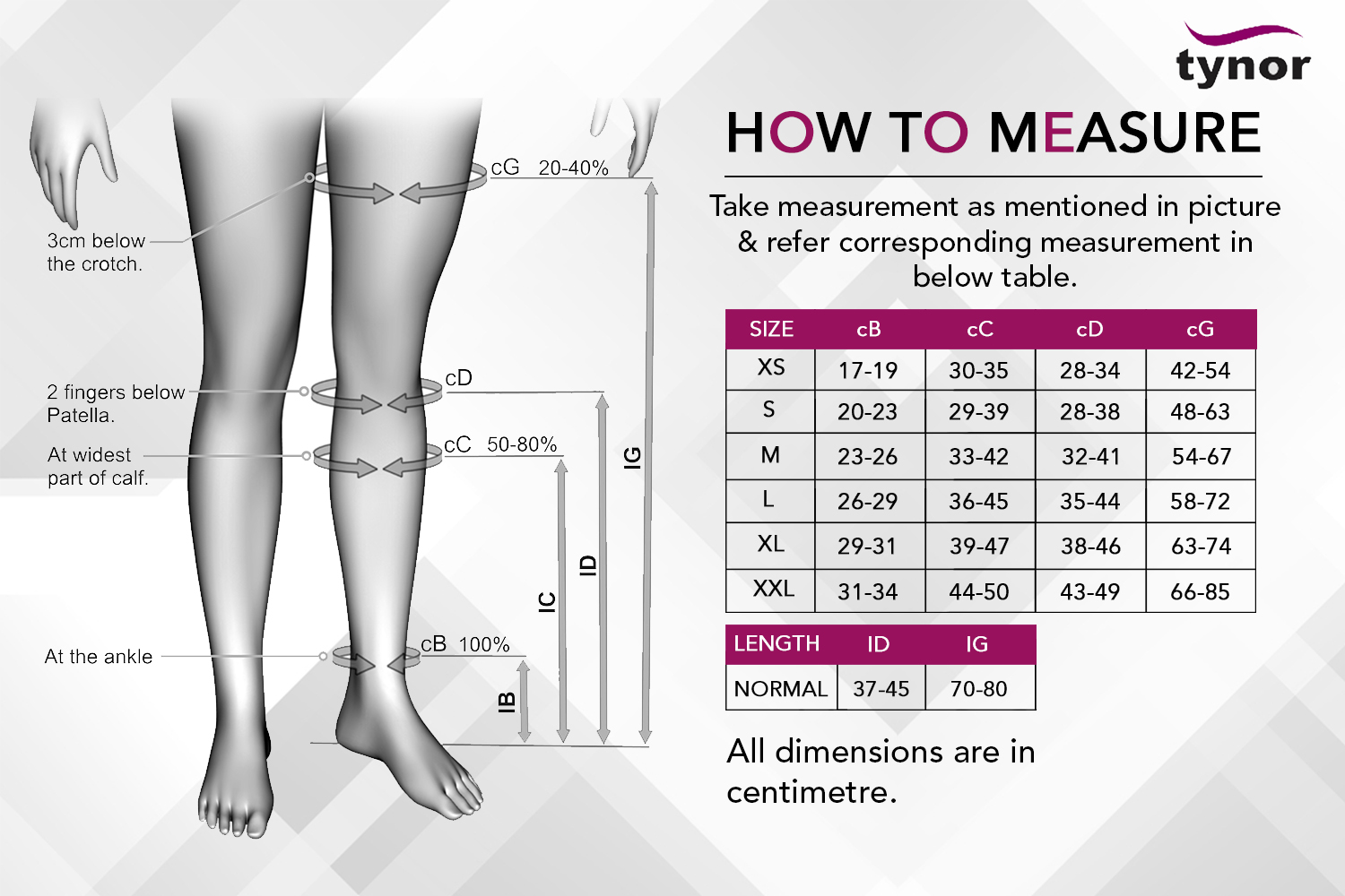 Size Chart For Women's Compression Socks