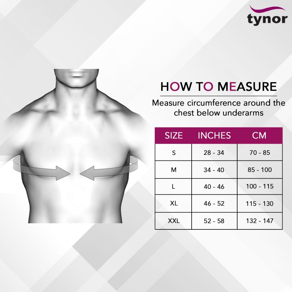 Tynor Chest Binder (Size S,M,L,XL,XXL) BArm Medical
