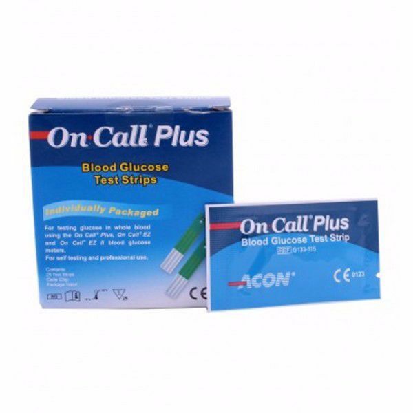 On Call Plus Glucometer Strips (Foil / Individual) - 50T | B-Arm Medical