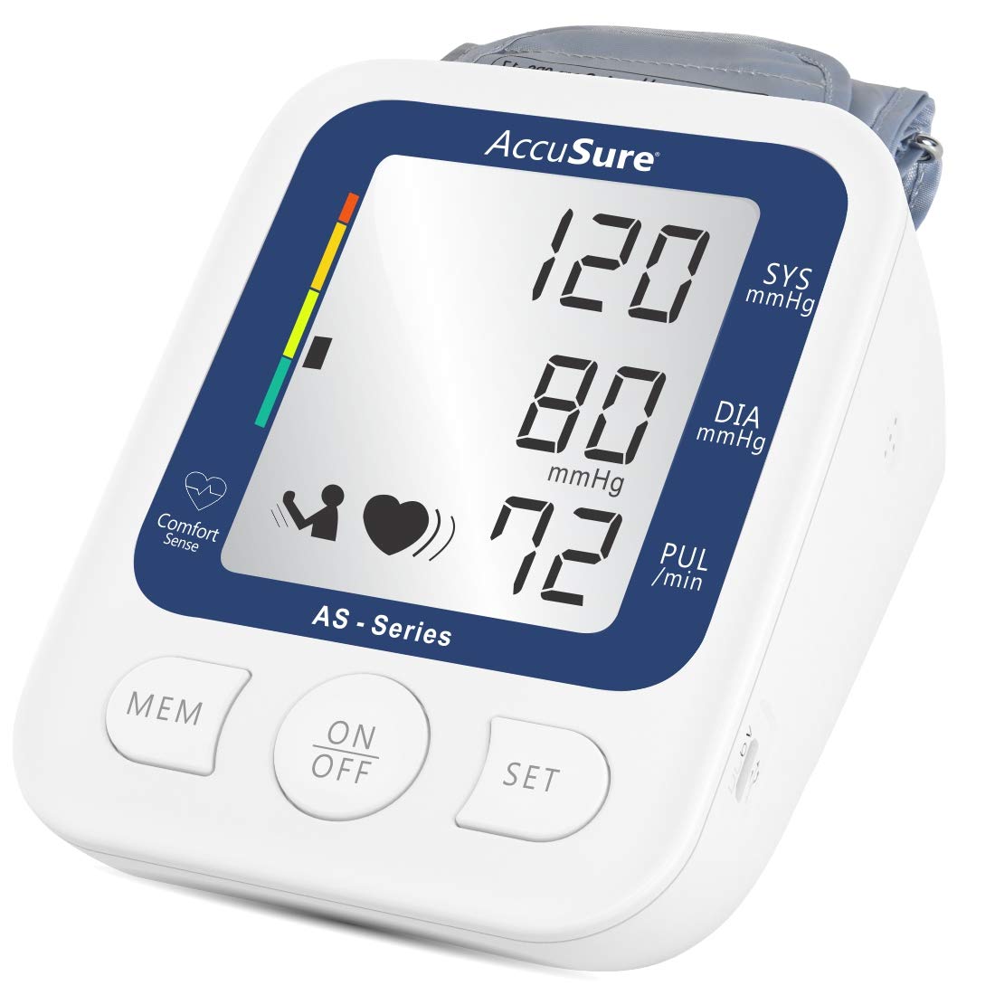 how to use accusure blood pressure monitor