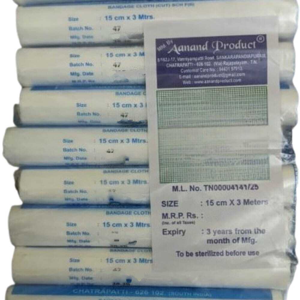 Aanand Product Bandage Cloth 15cm x 3m Medical Fabric for Optimal