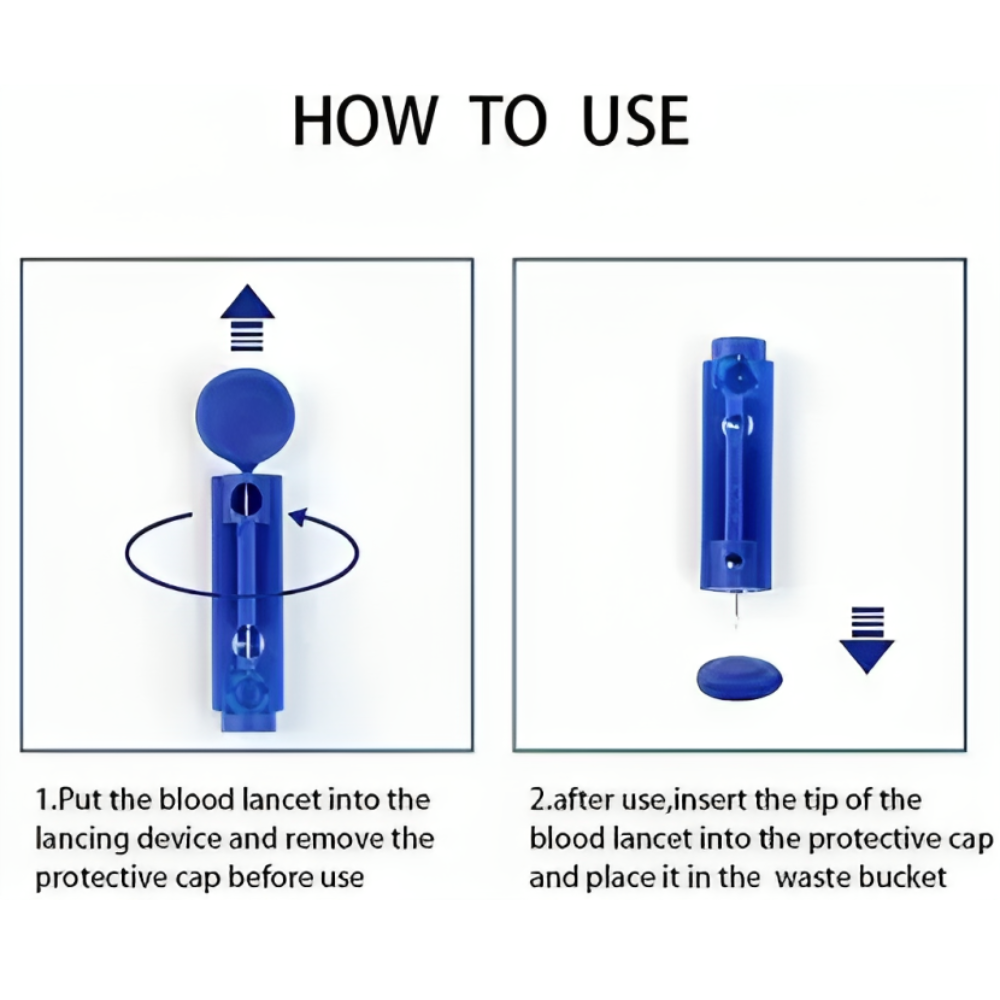 Glucospark 50 Lancets Twisted Round lancets for Diabetics checking