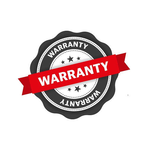 Red warranty stamp. Flat design. Check mark icon. Checklist document. Shield icon. Quality mark. Vector sign. Vector illustration
