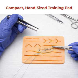 Silicone suture pad